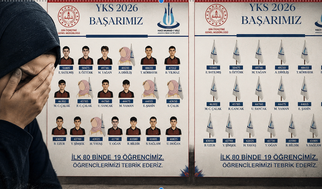 İmam hatip lisesinin başarı afişi tartışma yarattı! Kız öğrencilerin yerine çizim kullanıldı