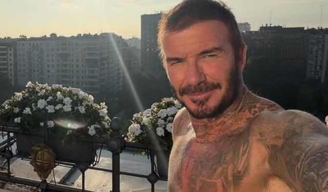 Paparazziler Ibiza'da yakaladı, sır deşifre oldu! David Beckham için takke düştü kel göründü