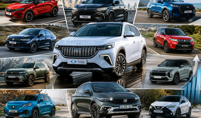 Türkiye’de en çok satan SUV’ler belli oldu! Togg ilk 3’te, zirvede sürpriz model