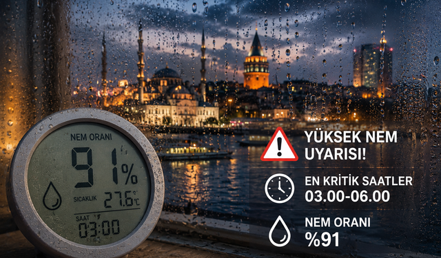 İstanbul’da gece kabusu! Nem yüzde 91’e çıkacak: En kritik 3 saat belli oldu