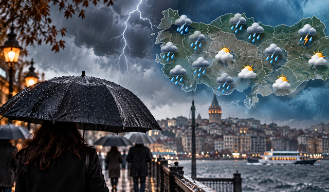 Meteoroloji'den İstanbul dahil çok sayıda kente uyarı! Sağanak ve sıcaklık düşüşü geliyor