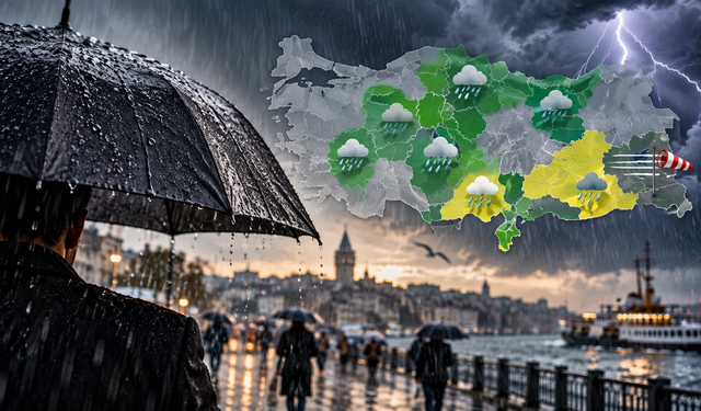 Meteoroloji 7 kent için sarı alarm verdi! Sağanak ve fırtına birçok bölgeyi vuracak