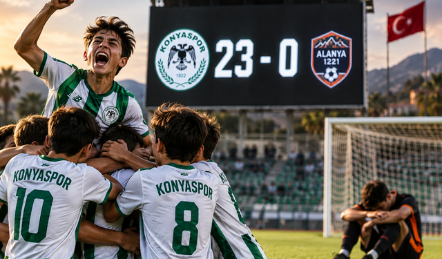 Konyaspor 23 - 0'lık inanılmaz zafer elde etti! Konyaspor - Alanya 1221 maçında 23 golü kimler attı?