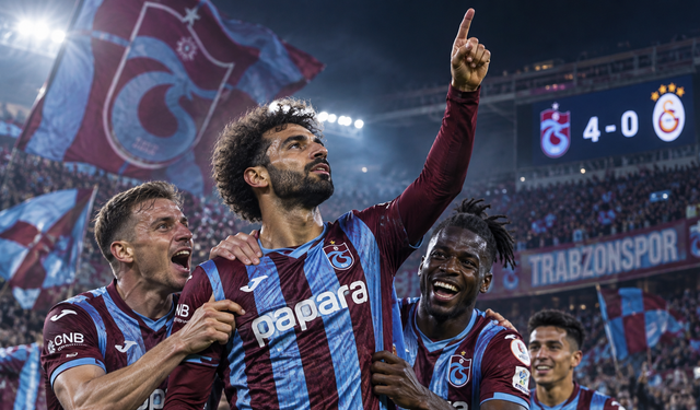 Trabzonspor'un Galatasaray zaferi yerel basında böyle manşet oldu: 'Papara Park’ta tarihi gece'