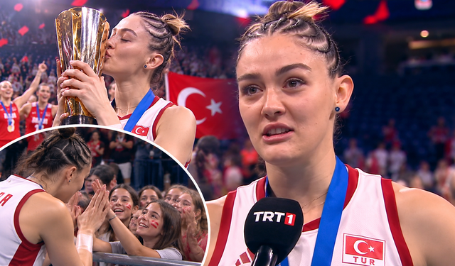 Zehra Güneş'in sesi titredi! Şampiyonluk sonrası küçük kızları anlatırken duygulandı