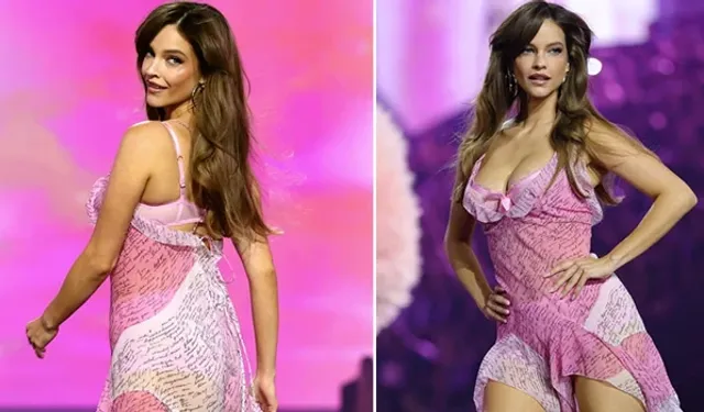 Barbara Palvin Victoria's Secret podyumunda olay oldu! Daha 6 hafta önce doğum yapmıştı