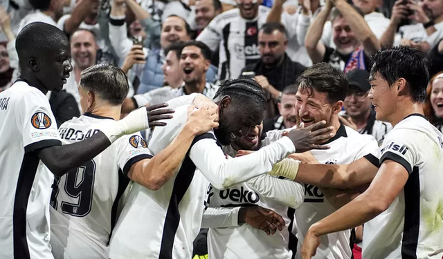 Dolmabahçe'de 4 gol, 1 kırmızı kart! Beşiktaş'ın Avrupa serisi sürüyor