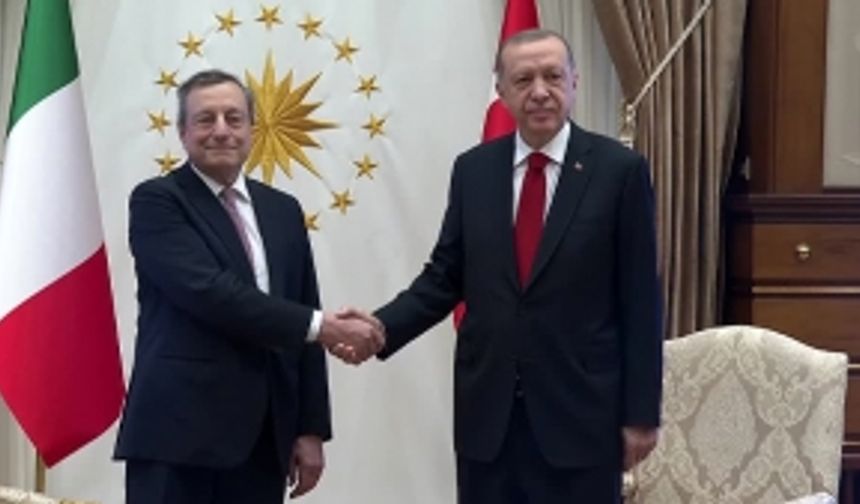 Cumhurbaşkanı Erdoğan, İtalya Başbakanı Draghi'yi kabul etti