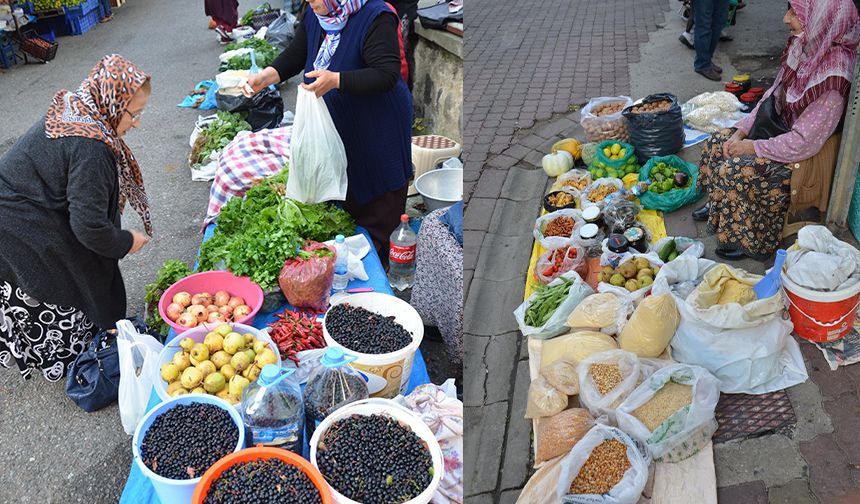 Köylü kadınlar hem üretiyor, hem de satıyor