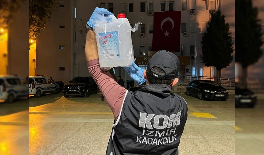 İzmir polisinden sahte etil alkol kaçakçılarına operasyon