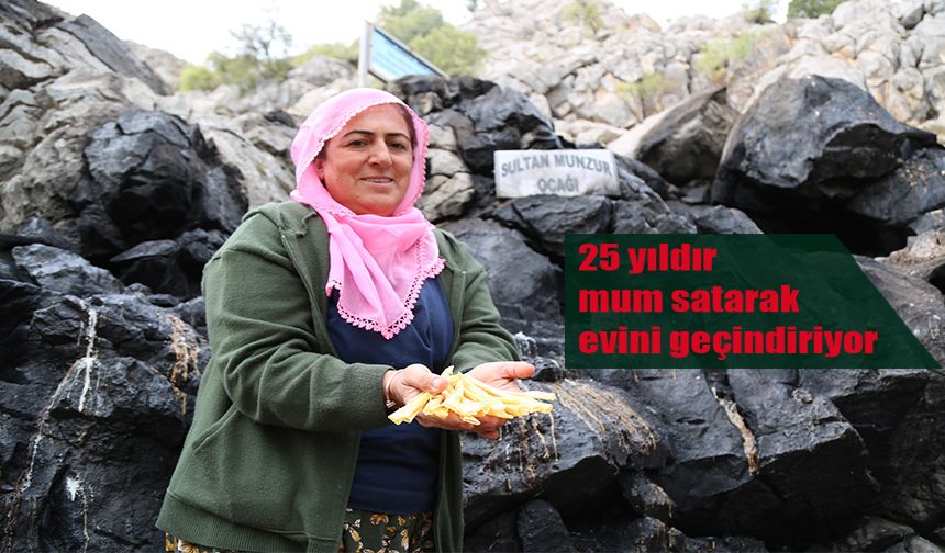 25 yıldır mum satarak evini geçindiriyor