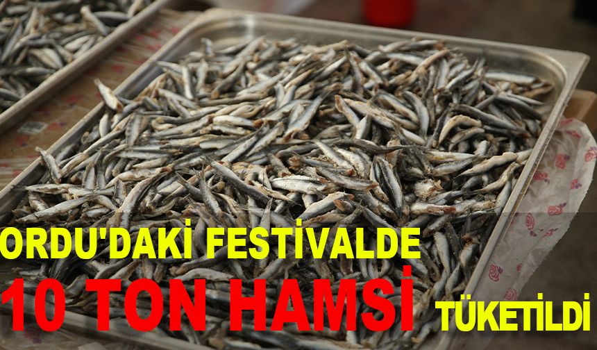 Ordu'daki festivalde 10 ton hamsi tüketildi