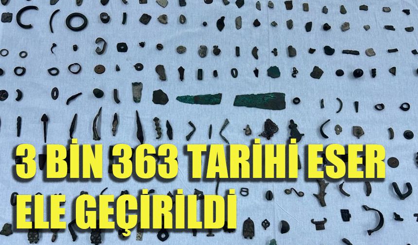 İstanbul'da düzenlenen operasyonda 3 bin 363 tarihi eser ele geçirildi