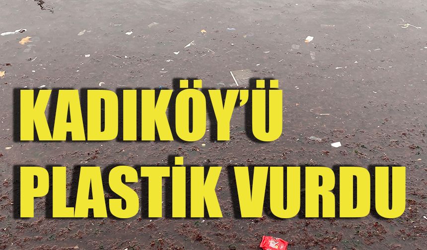 Kadıköy’ü lodos vurdu, Caddebostan sahilini plastik atıklar kapladı