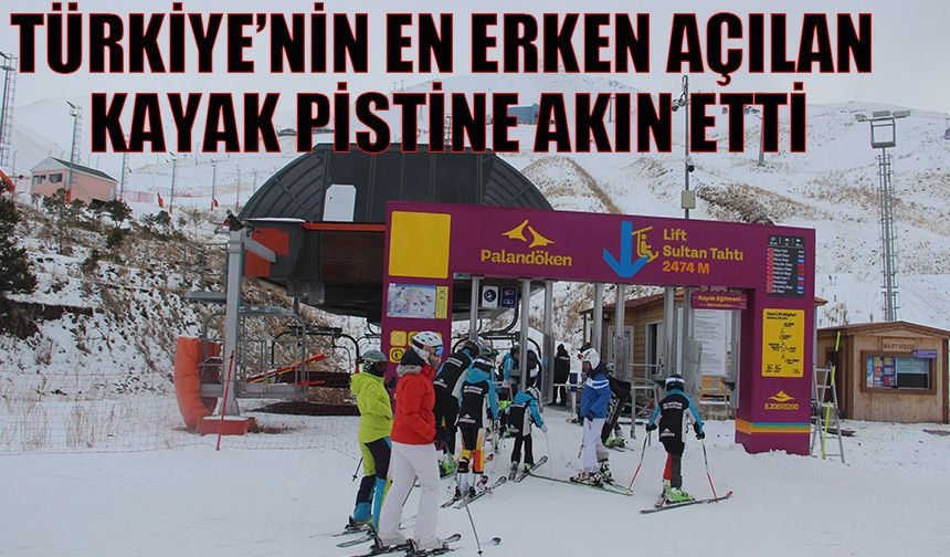 Türkiye’nin en erken açılan kayak pistine akın etti