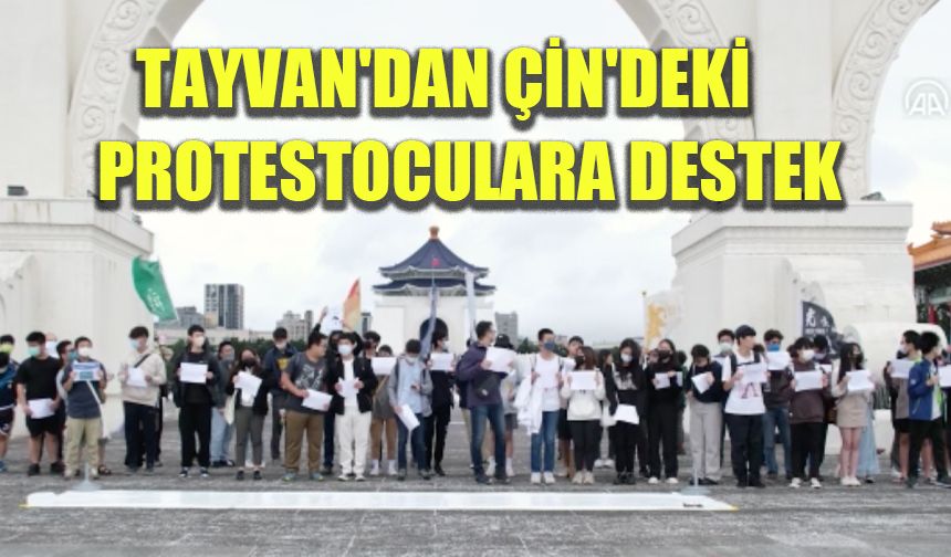 Tayvan'da Çin'deki protestocularla dayanışma gösterisi