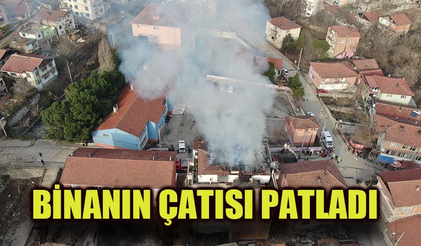 Binanın çatısı patladı