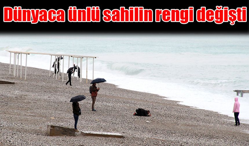 Dünyaca ünlü sahilin rengi değişti