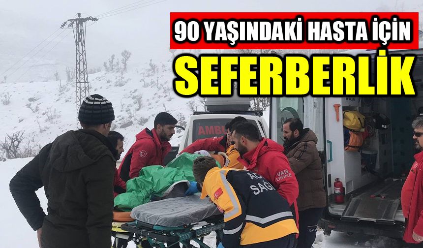 90 yaşındaki hasta için ekipler seferber oldu