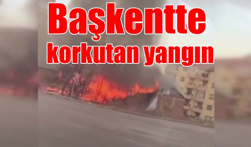 Başkentte korkutan yangın