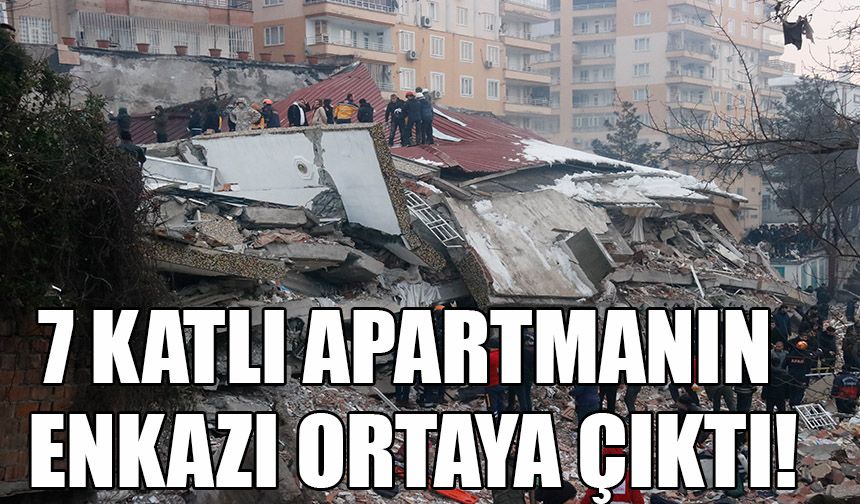 7 katlı apartmanın enkazı ortaya çıktı!