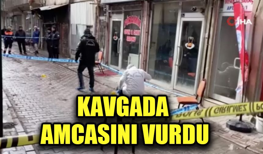 Kavgada amcasını vurdu