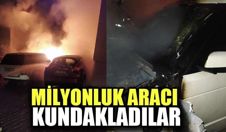 Milyonluk aracı kundakladılar