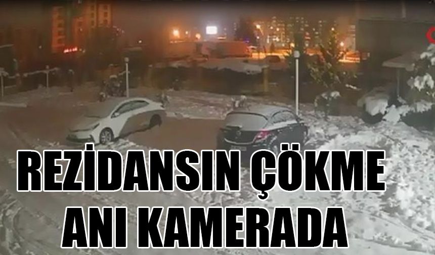 Rezidansın çökme anı kamerada