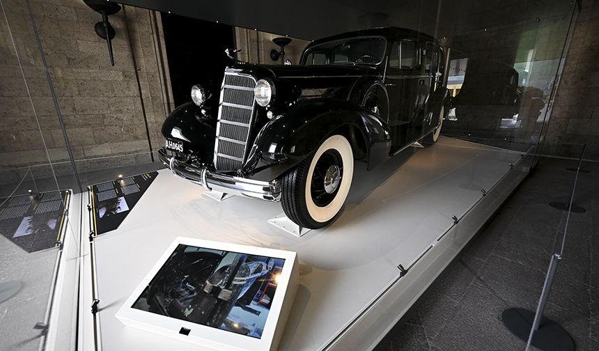 Atatürk'ün restore edilen otomobili Anıtkabir'de sergileniyor