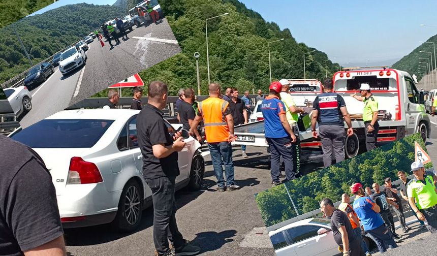 Bolu'da zincirileme kaza! Onlarca araç birbirine girdi