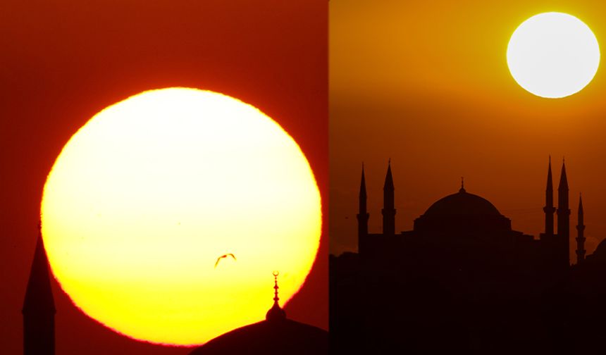 İstanbul'da muhteşem gün batımı