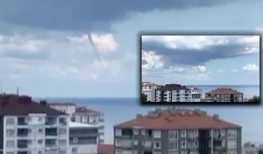 Ordu'da deniz üzerindeki hortum, anbean kameralarda!