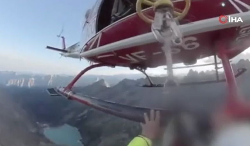 İtalya'da 3 bin metrede nefes kesen kurtarma operasyonu