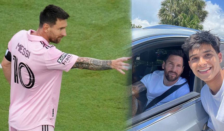 Messi, hayranını öptüğü anlar viral oldu