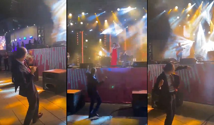 Erdal Beşikçioğlu'ndan Melek Mosso konserinde çılgın dans