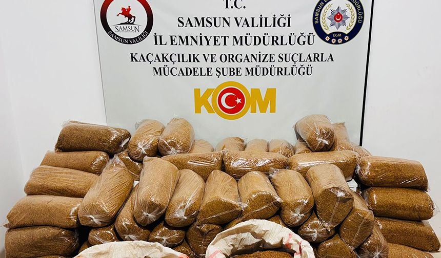 Samsun'da 510 kilo kaçak tütün ele geçirildi