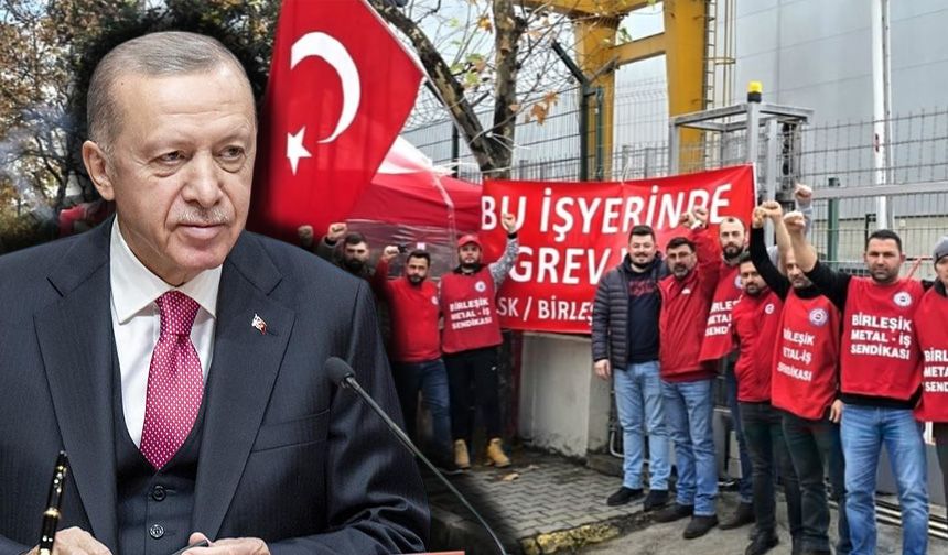 Cumhurbaşkanı Erdoğan, Birleşik Metal-İş grevini 'Milli Güvenlik' nedeniyle yasakladı