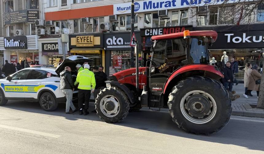 Sivas'ta polis uygulaması: İhlalli traktör rekor ceza yedi