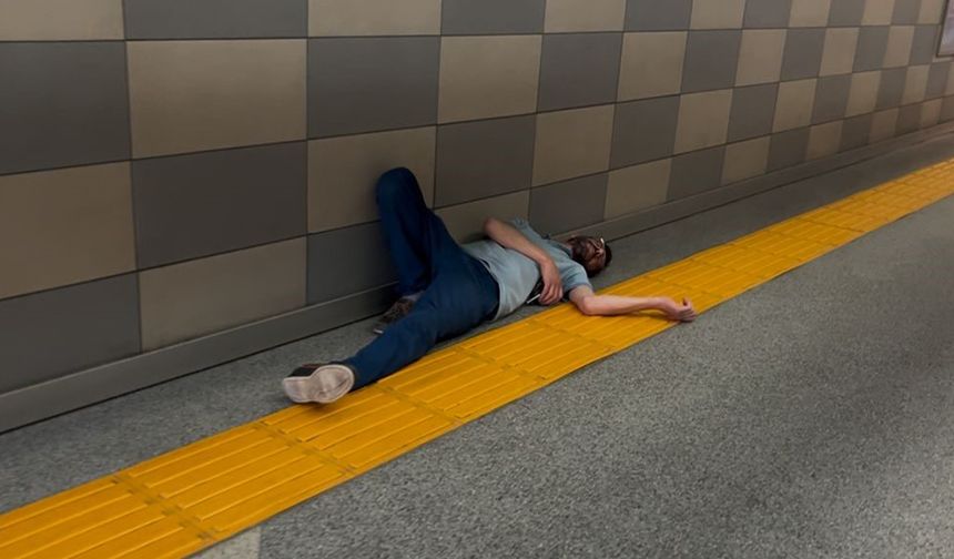 Metroda sızıp kaldı: Ben neredeyim?