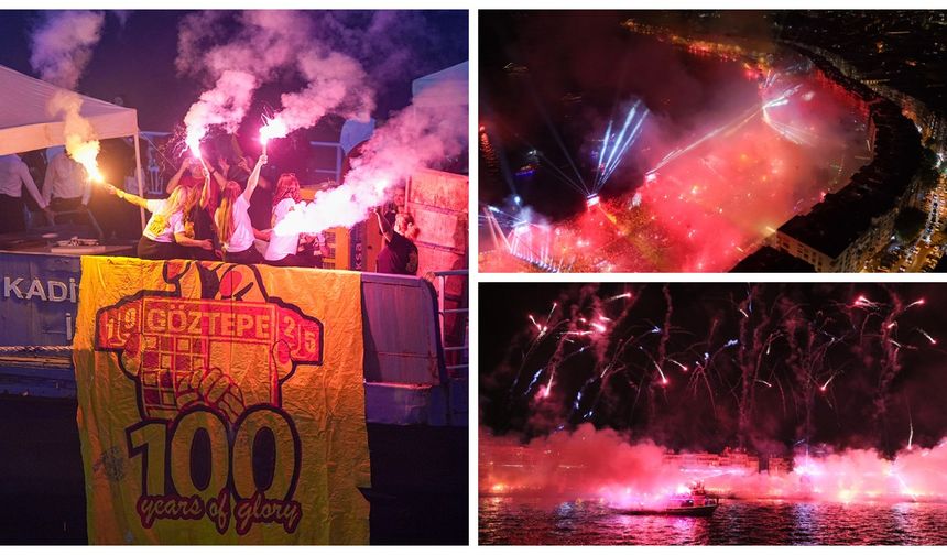 İzmir'de gece gündüze döndü: Göztepe 100. yaşını kutladı