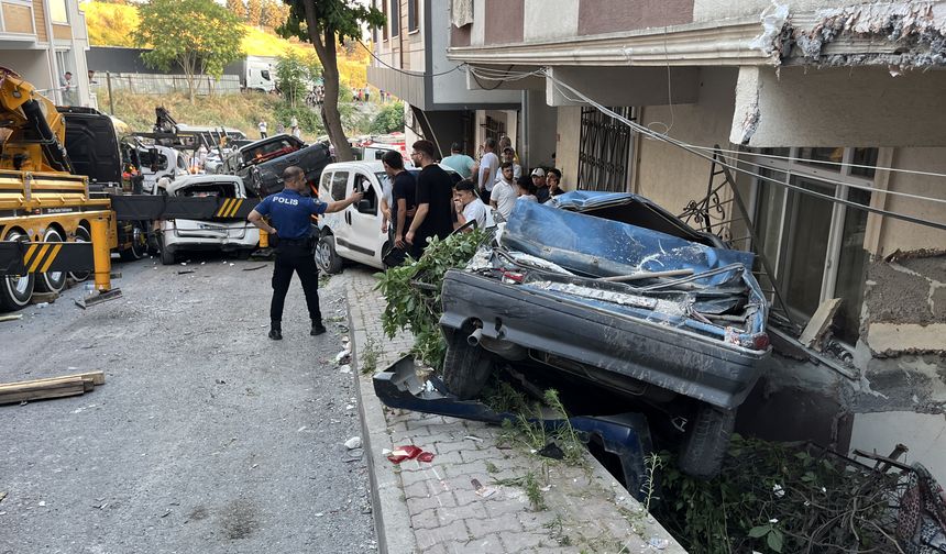 Kontrolden çıkan vinç dehşet saçtı!