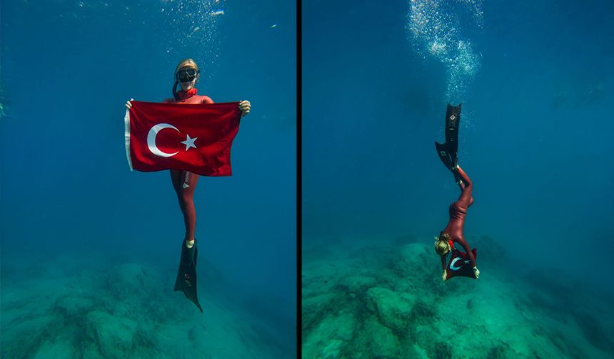 Milli sporcu Şahika Ercümen'den, zafer dalışı