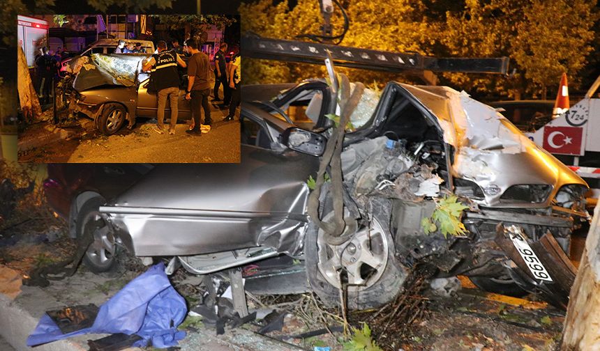 Otomobil ağaca ok gibi saplandı: Doğum gününde feci şekilde can verdi