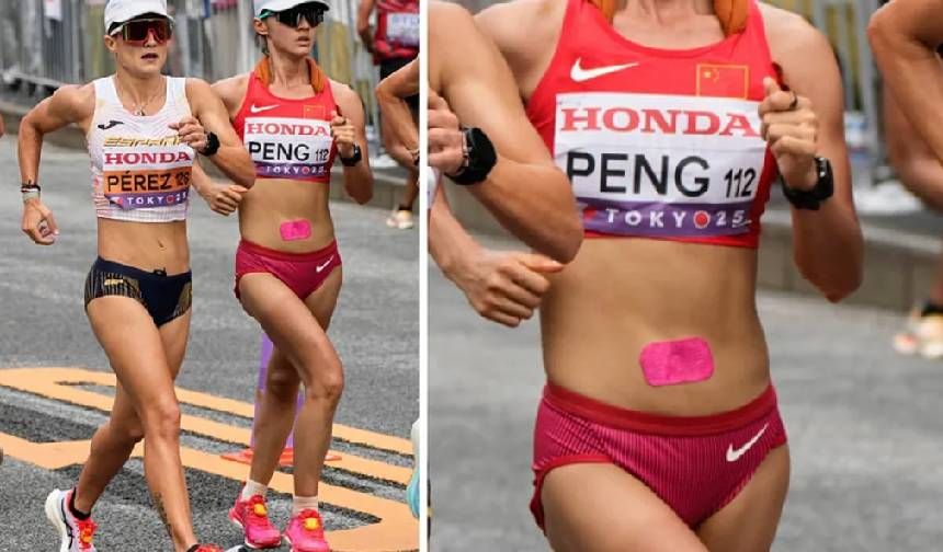 Şampiyonada Çinli sporcunun 'göbek bandı' merak uyandırdı: Nedeni şaşırttı?