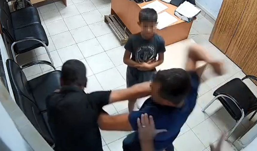 Karakolda skandal: Çocuğunun gözleri önünde dayak yedi