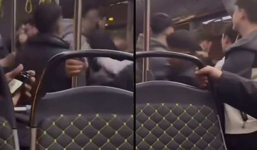 Bursa’da otobüste kavga kamerada! Yumruklar havada uçuştu
