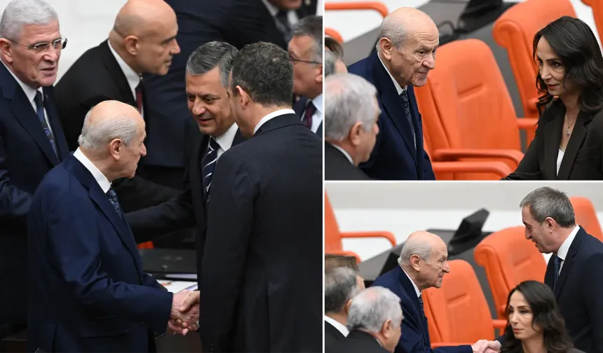 TBMM'de barış rüzgarı: Özel, Bahçeli ve DEM arasında sıcak anlar!