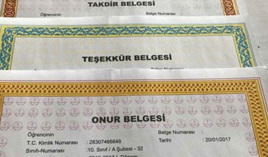 Onur Belgesi kimlere verilir? 2026 Onur Belgesi kaç ortalama ile alınır, alma şartları neler?