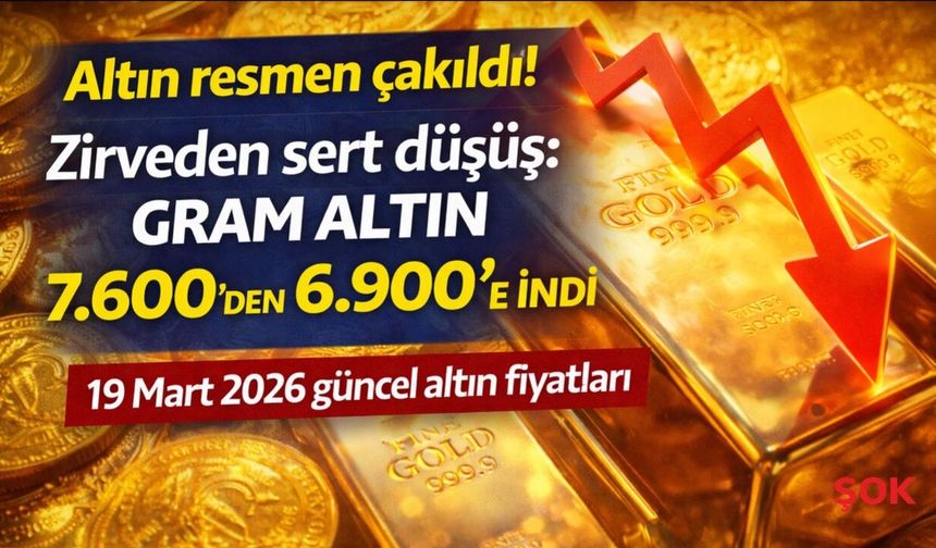 Altın resmen çakıldı! Zirveden sert düşüş: Gram altın 7.600’den 6.900’e indi