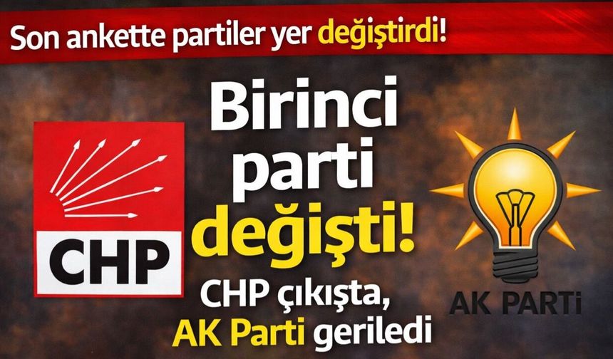 Son anket sonuçları açıklandı: CHP 10 puana yakın yükseldi, AK Parti geriledi! Birinci parti değişti